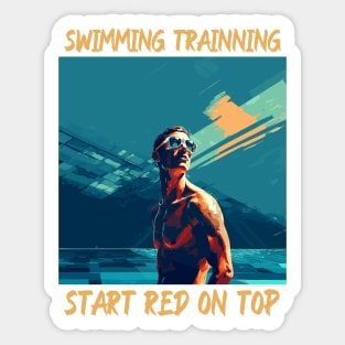 swim instructor, swim coach, swimming trainning, fun designs v2 Sticker